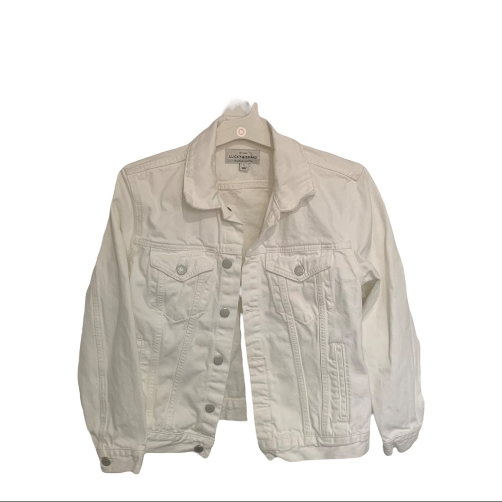 Lucky Brand White Denim Jacket L SOLD!